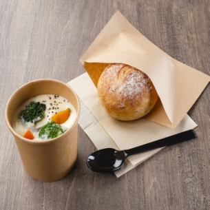 Cheese stew and sticky bread