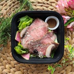 Homemade roast beef salad