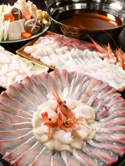 Includes 120 minutes of all-you-can-drink! The king of winter flavors ◎ Yellowtail shabu-shabu course [7 dishes total] 7,000 yen (tax included)