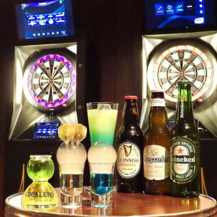 [Great value plan until 7pm] 2 hours all-you-can-drink and all-you-can-throw darts for 2,200 yen → 2,000 yen (tax included)!!