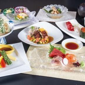 怀石料理套餐“青叶”【含120分钟无限畅饮】（8,000日元）