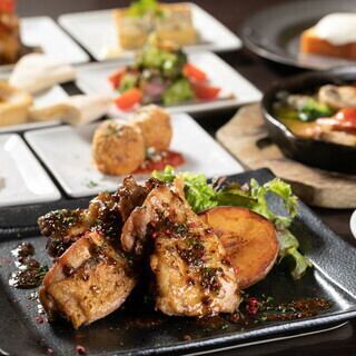 【個室プラン】2時間飲み放題付★地中海とりわけコース〈全5皿〉お肉&野菜&海鮮と色鮮やかな料理がたっぷり