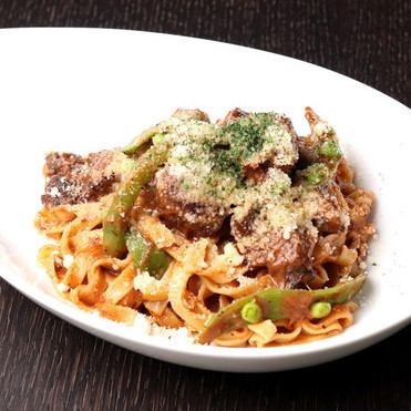 Tomato Cream Tagliatelle with Wagyu Cheek Meat