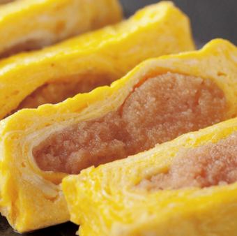 Rolled omelet with cod roe