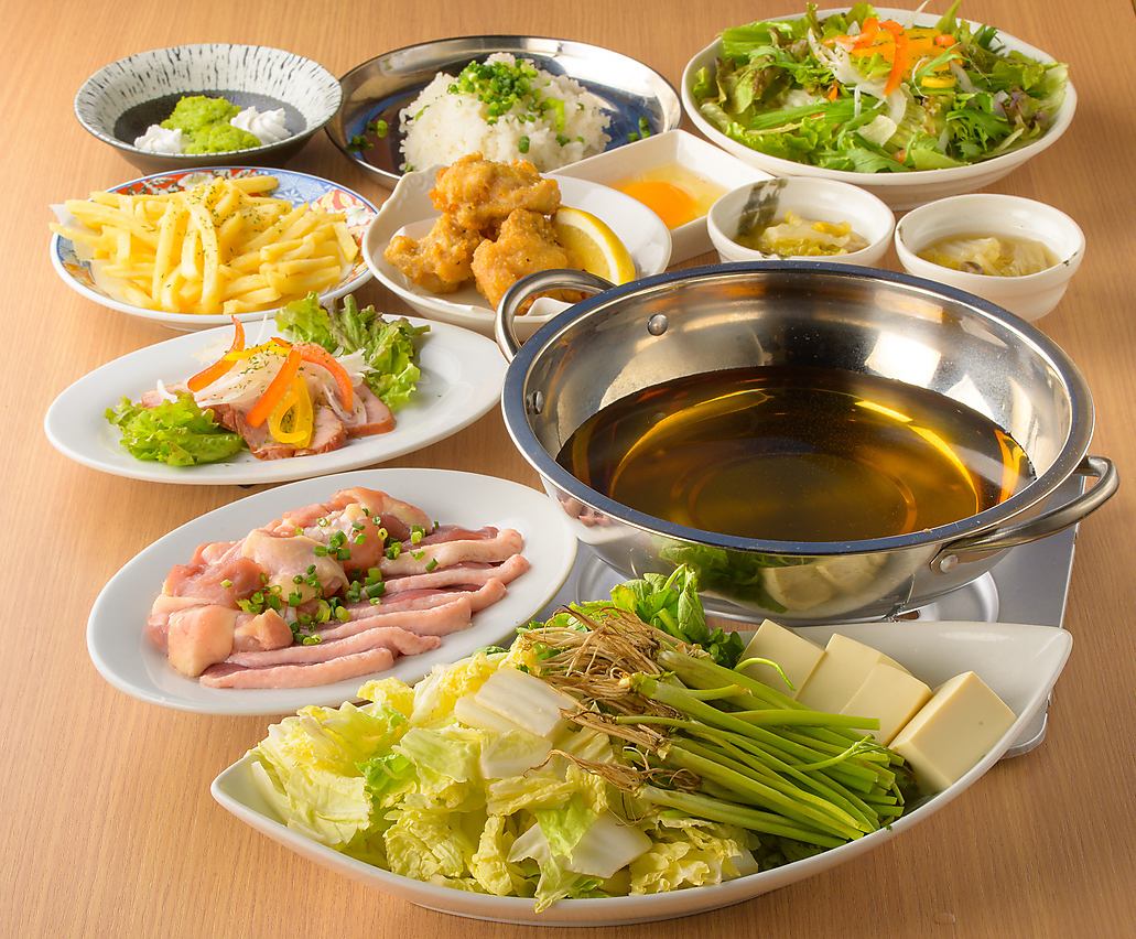 [All-you-can-drink for 180 minutes with draft beer and local sake] 4,000 yen including seri nabe!