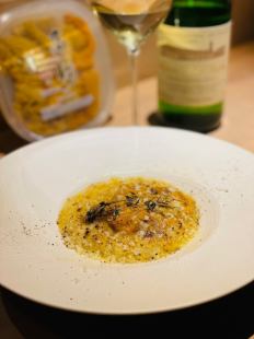 Plenty of sea urchin! Sea urchin and gorgonzola buckwheat risotto