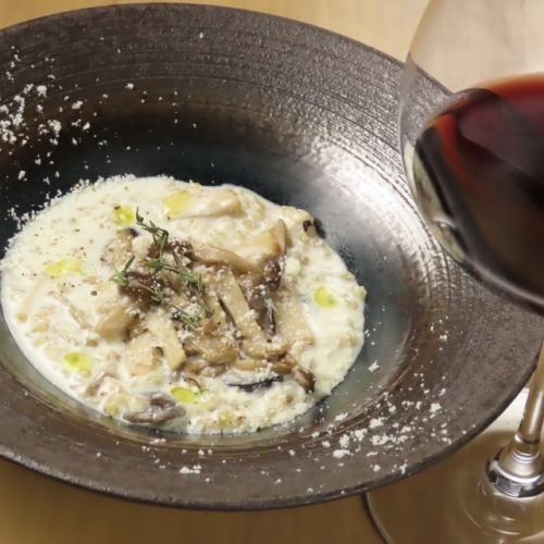 5種きのこクリーム蕎麦の実リゾット