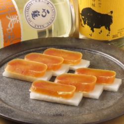 自製乾鯔魚子和蘿蔔