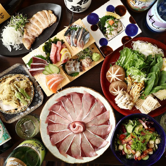 [2.5 hours all-you-can-drink] Luxury course with seasonal ingredients and hotpot of your choice (8 dishes in total) Perfect for a relaxing banquet♪