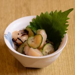 ホタテの塩こぶ和え