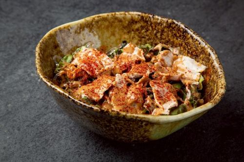 Homemade sesame sauce salad