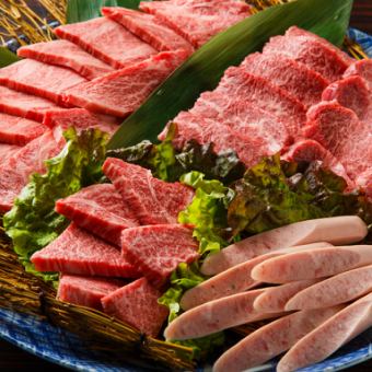 【미야자키 쇠고기 코스】미야자키 쇠고기 지느러미・잡기나 와규 하라미, 희소 적신 모듬 등을 맛본다