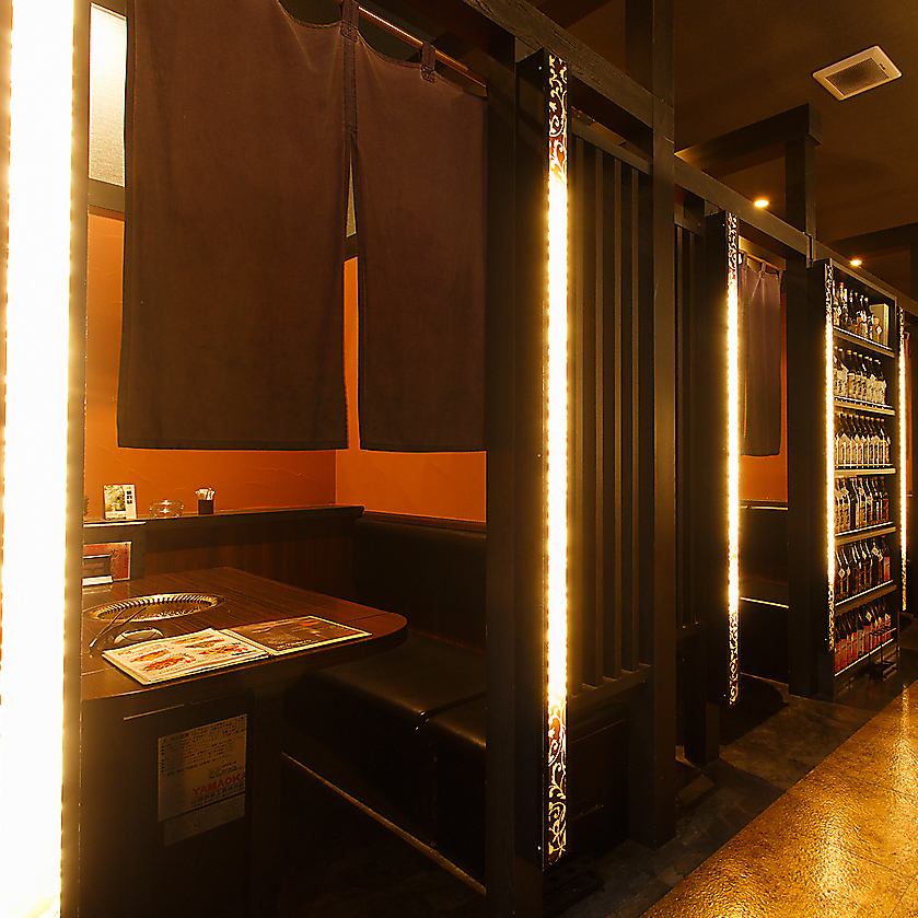 You can enjoy an adult yakiniku time in the restaurant with a calm atmosphere.