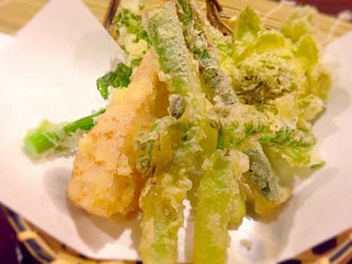 週日，僅午餐 尾萬菜、生魚片、天婦羅