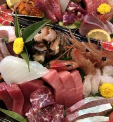 Popular omakase special sashimi platter