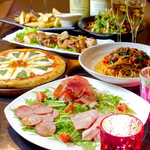 【おトクPartyコース】人気定番メニュー満載の料理9品+120分飲放付き　4500円！【完全個室有り】