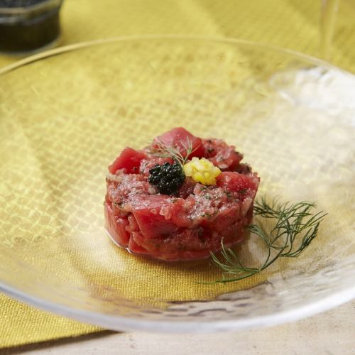 Chilled Domestic Bluefin Tuna Tartar ~Caviar and Yuzu Aroma~