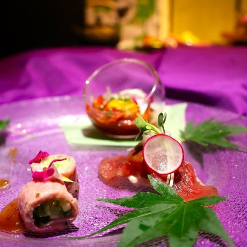 【銘々盛り・接待コース】朱雀コース　120分飲み放題付　10,000円《ささやかなお土産付き》