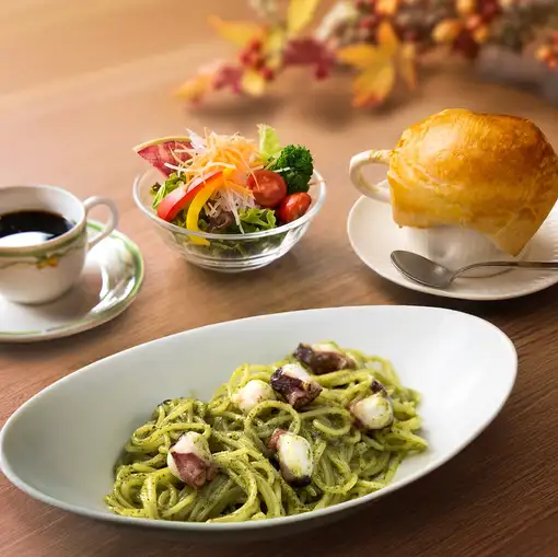 タコとバジルの香味パスタ　【Ｂセット＋ドリンクセット付】