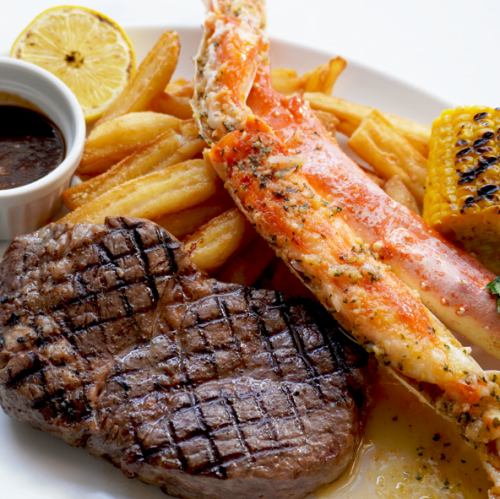 서핑 & 터프! 구운 타바 게와 US 프라임 쇠고기 콤보