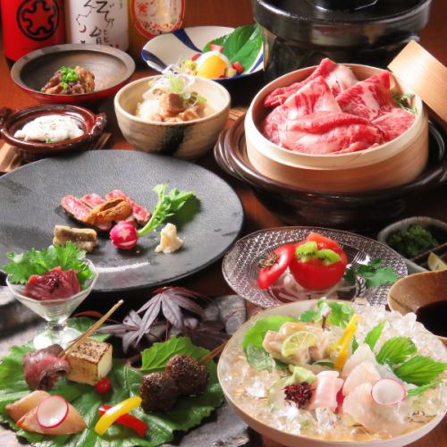 Courses mainly featuring ingredients from Hokkaido
