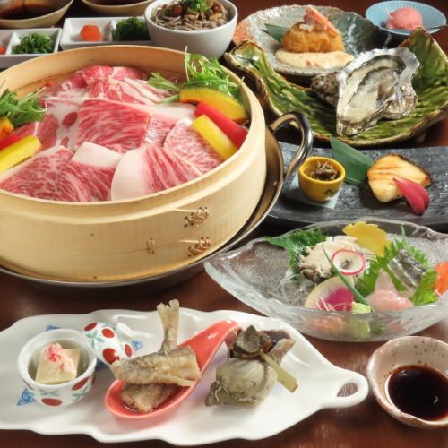 豊富なコース料理