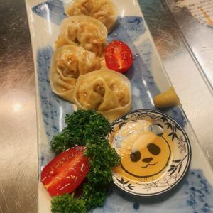 Homemade mandu steamed kimchi dumplings