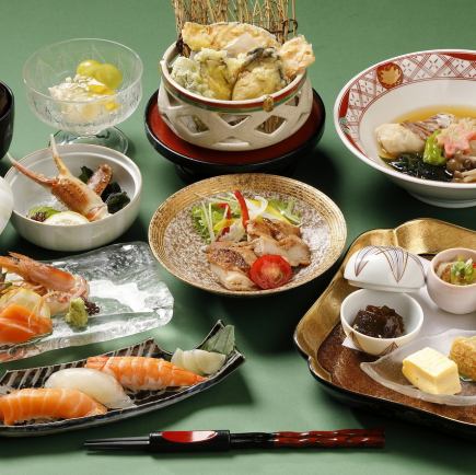 【ムスリム和食】お造り盛り合わせやチキンステーキを愉しむ「フダ花コース」《全9品》7,700円