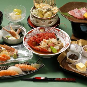 【ムスリム和食】牛ステーキやロブスターを堪能「ひくまー光コース」《全9品》11,000円