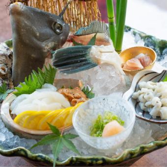 【2H飲み放題付】歓迎会・送別会向け『華の宴コース/8,800円』カワハギ共肝造りや若鶏燻し焼など