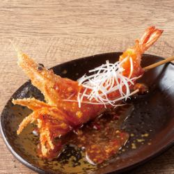 大蝦配正宗辣椒醬