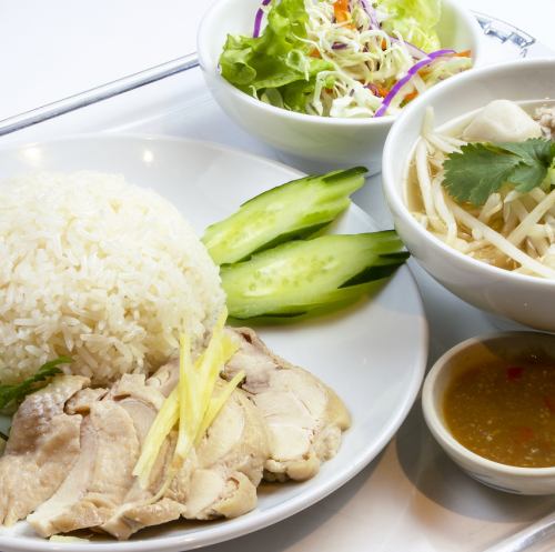 Weekday lunch set Thai chicken rice set