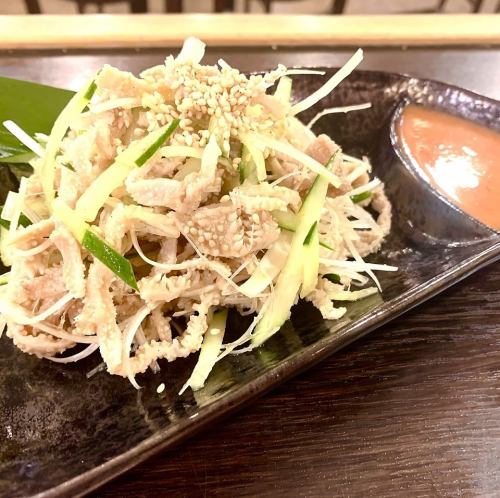 ハツ刺し(塩ごま油)・センマイ刺し(酢味噌)