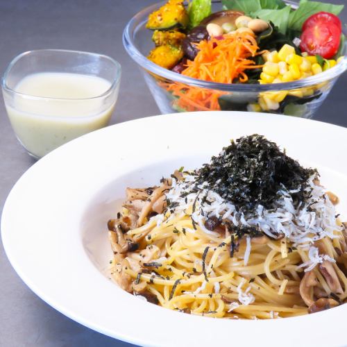 釜揚げしらすときのこの和風