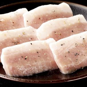 Various types of pork fatty tuna (sauce/salt)