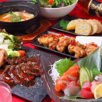 【飲み放題Aプラン付】5000円コース(鍋なし)◆馬刺し3種盛りや飛騨牛コロッケなど全10品！