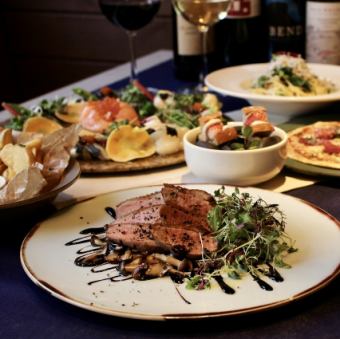 ◯鴨の低温ローストのコース 4500円（税込4950円）(飲み放題付き6000円)「税込6600円」