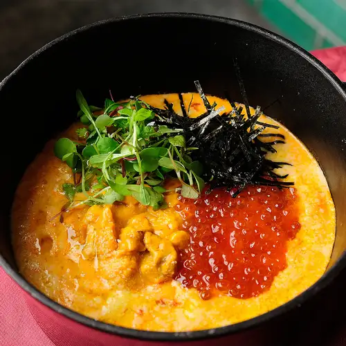 雲丹とイクラの贅沢クリームソース　生パスタ　リングイネ