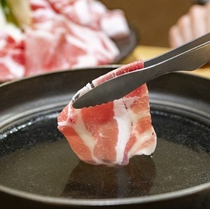 OK on the day◎Kagoshima prefecture black pork shabu-shabu course available♪