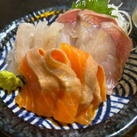 厚切り！刺身盛り合わせ3点