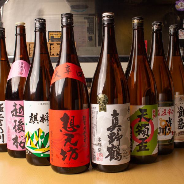 大人気の7種の銘柄日本酒飲み放題プラン！アラカルトでもコースでもお楽しみいただけます！