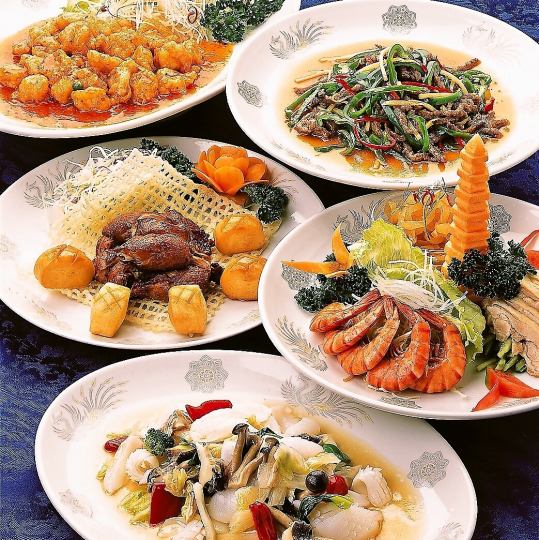 【-Mataraiken-四川中式套餐】炸鸡和正宗四川麻婆豆腐共9道菜，3,500日元（含税）*仅限食物