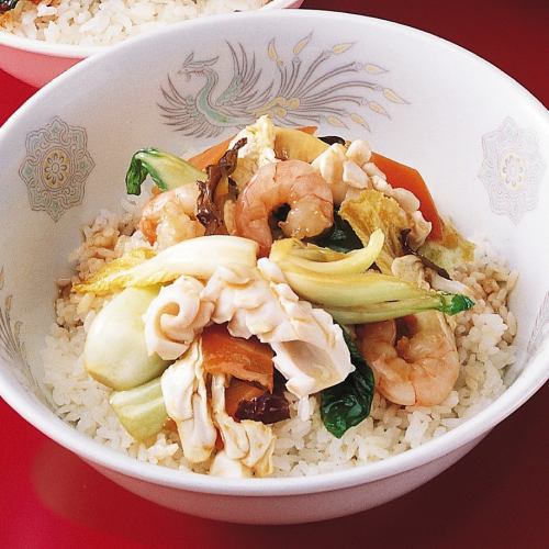 Gomoku rice porridge, shrimp fried rice, Chinese rice bowl, Mabo rice bowl <spicy>, Tianjin rice bowl