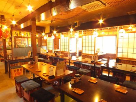 This is the table seat of 2F.【Teradamachi Tennoji oven baked seafood all-you-can-drink private party banquet second meeting new lunch】