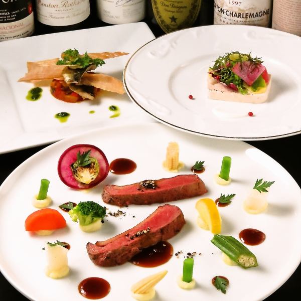 ≪優雅なランチタイム、少し贅沢なディナーに≫シェフのオススメコース5,500円（税込・サービス料別）
