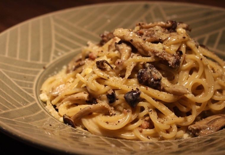 【キノコのクリームパスタ】