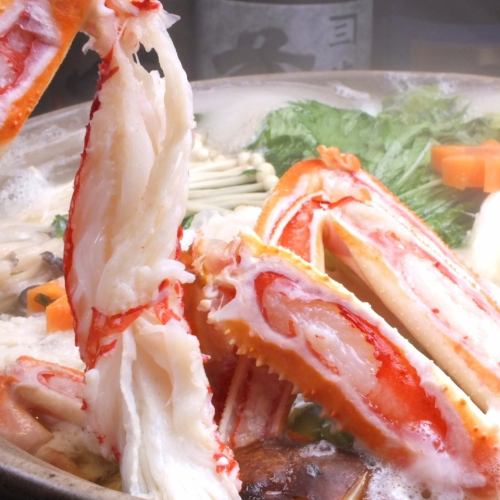 [Winter only] Snow crab sukiyaki or crab chiri included ☆ Banquet course 8,000 yen (tax included)