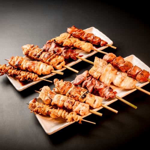 もも/ねぎま/豚バラ/レバー/タン/皮 各