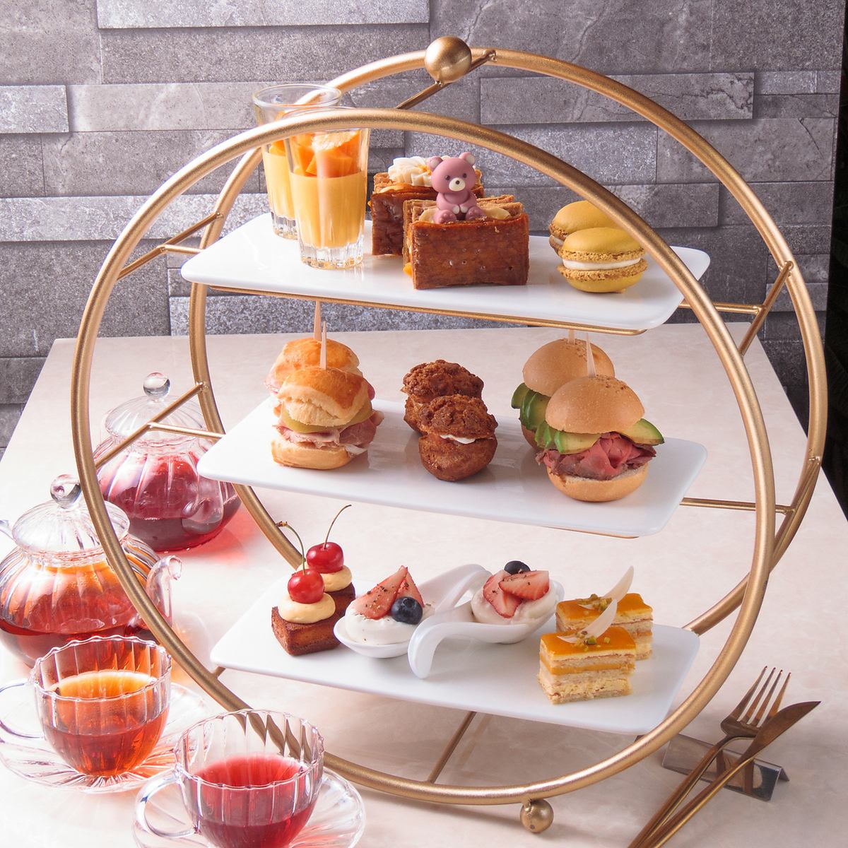 アフタヌーンティーセットも♪