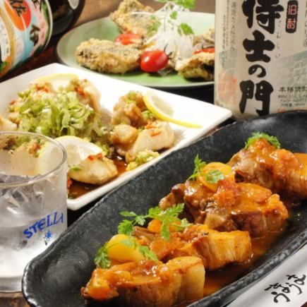 【ゆったり150分飲み放題付♪】名物とろとろ豚角煮・和牛コロコロステーキ等◇全9品◇5,830円